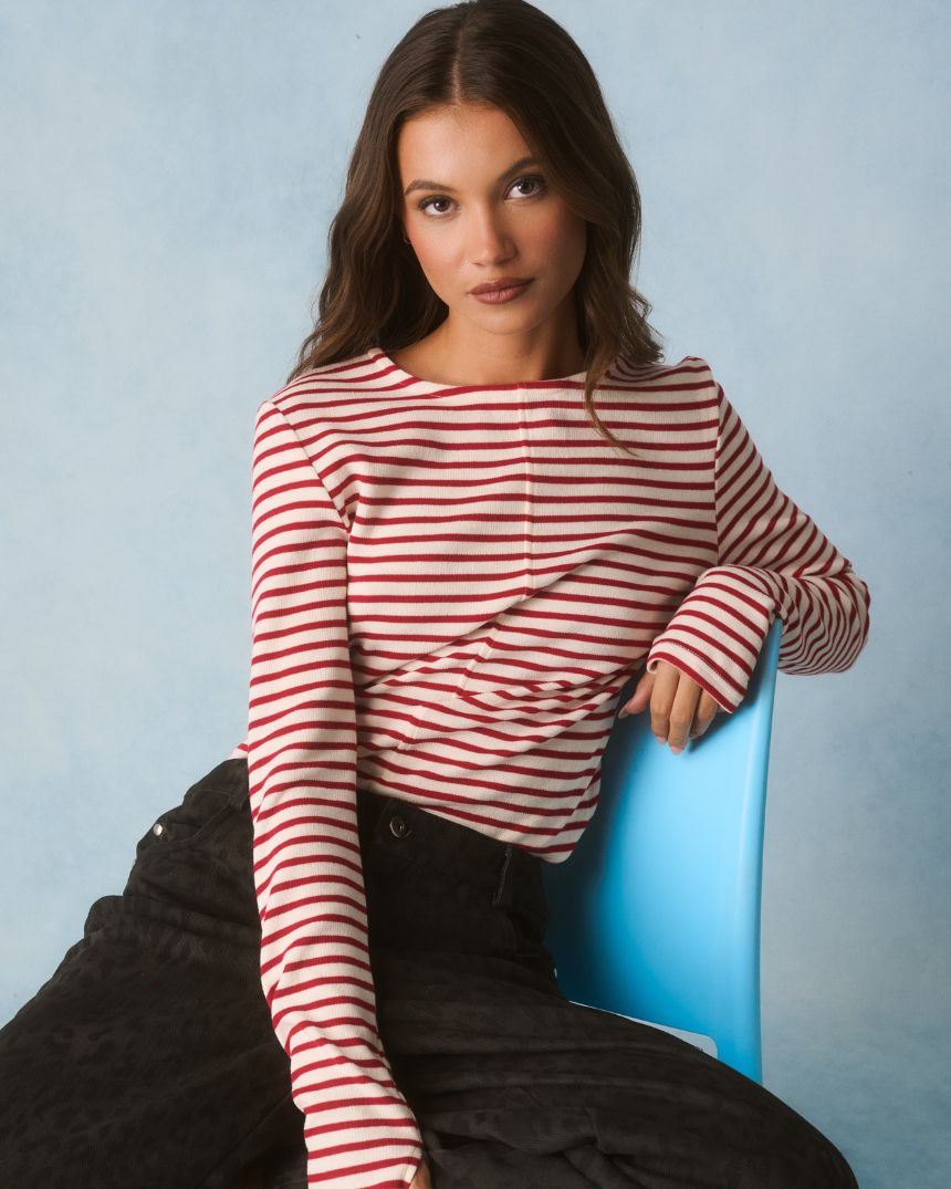 Aspyn Top Ruby Stripe