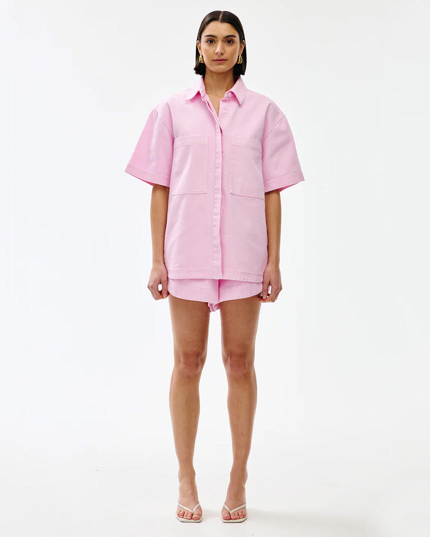 Freya Shirt Blush Wash Denim
