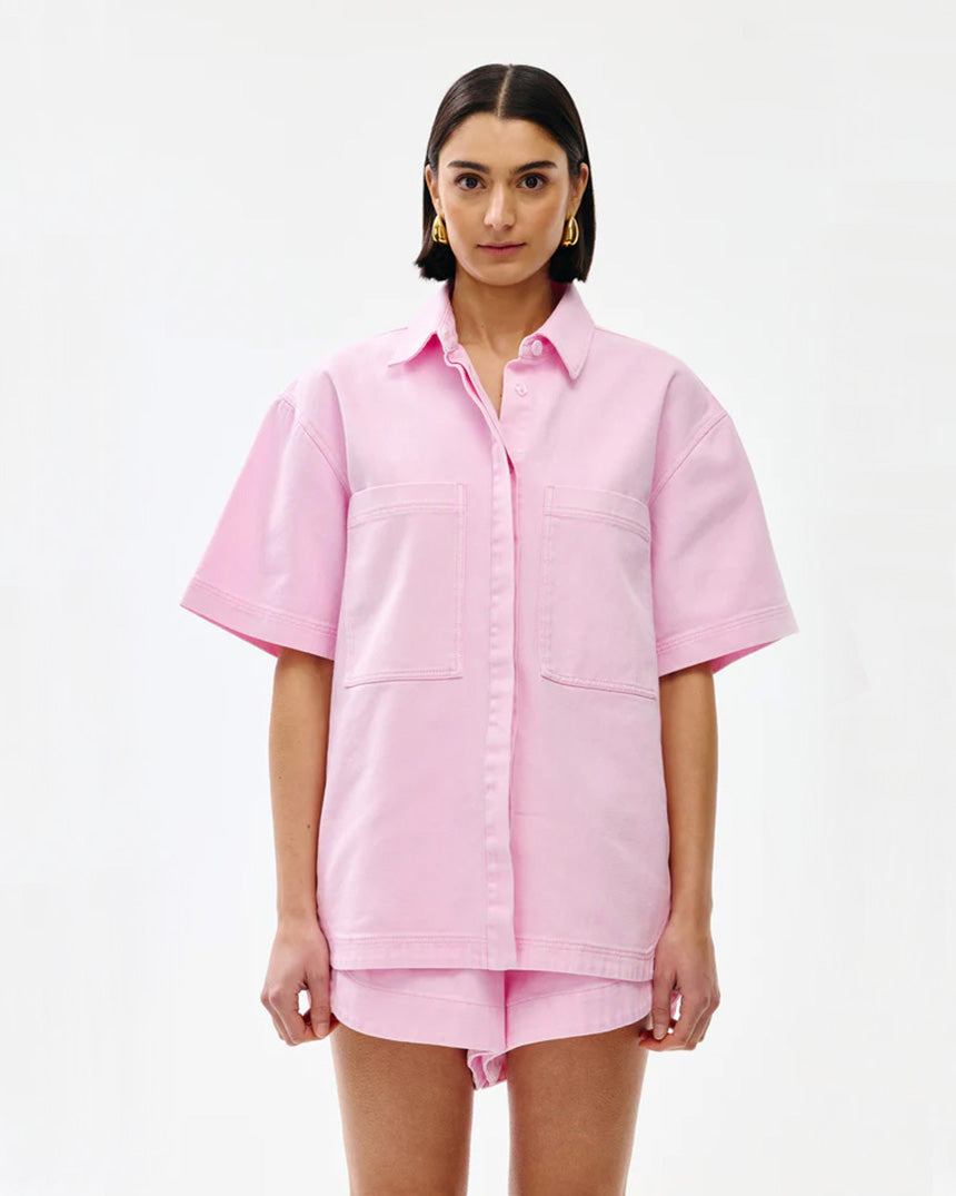 Freya Shirt Blush Wash Denim