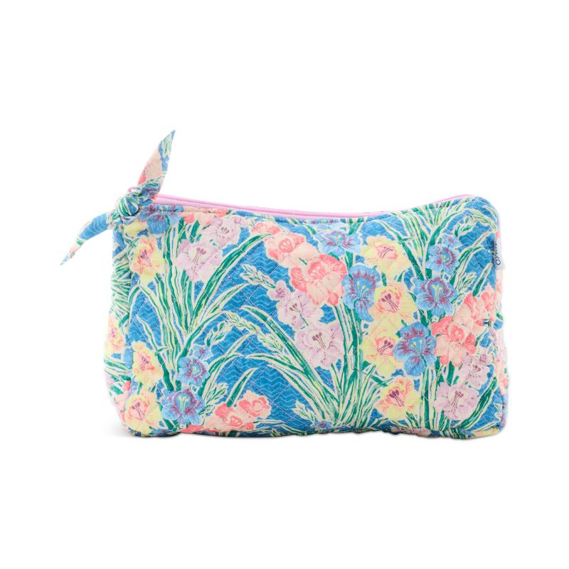 Anna Spiro Gladiolus Quilted Cotton Toiletry Purse