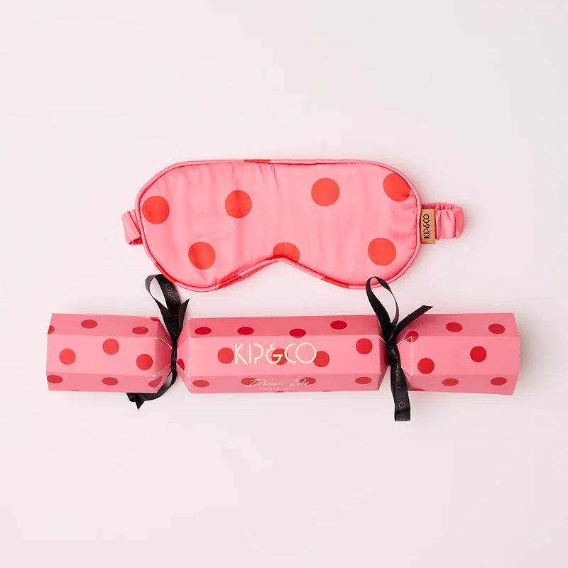 Polkadot Pink Satin Bon Bon Eye Mask