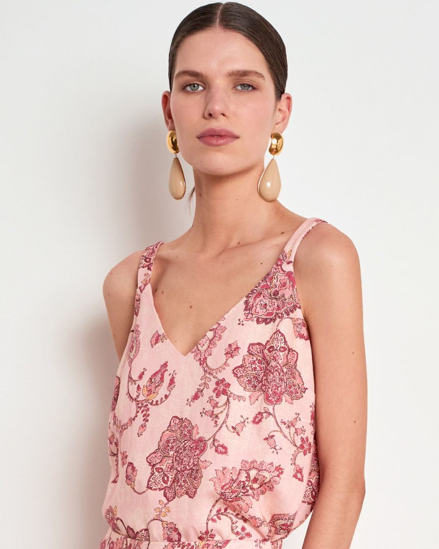 Tidal Top Peony Paisley