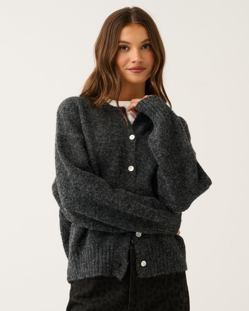 Aurora Knit Cardigan Charcoal