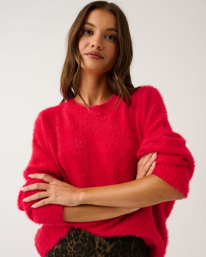 Ayla Knit Sweater Scarlet
