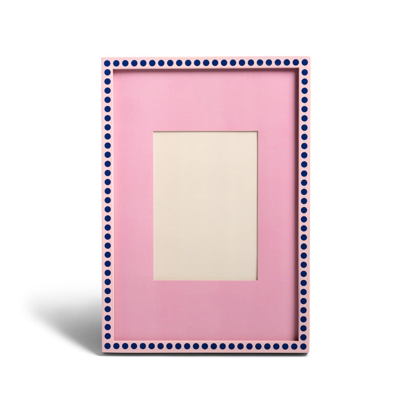 Photo Frame Patch Large Dot Pink/Blue