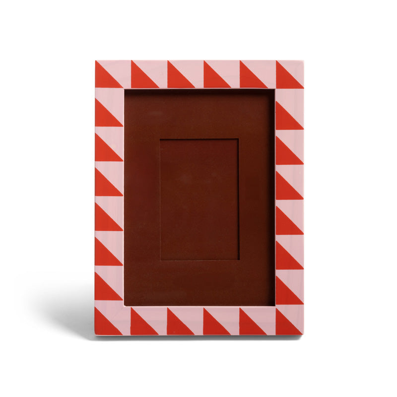 Photo Frame Patch Medium Triangle Pink/Red