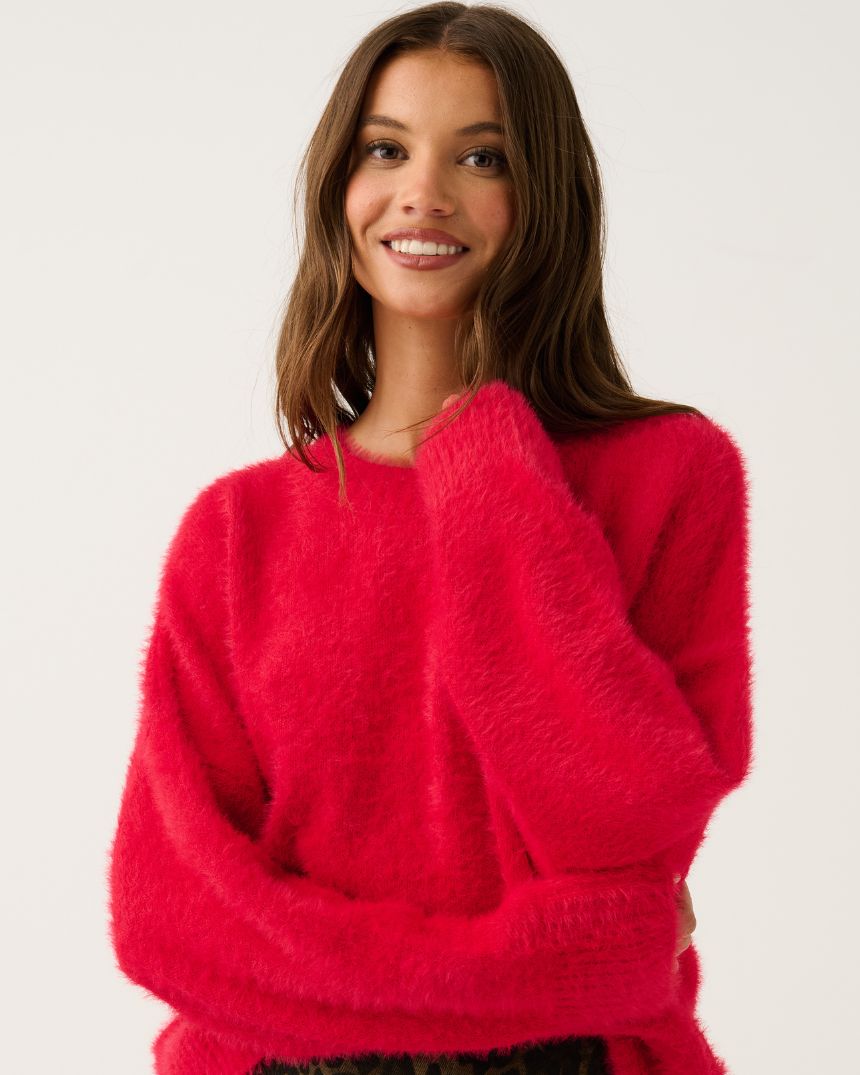 Ayla Knit Sweater Scarlet