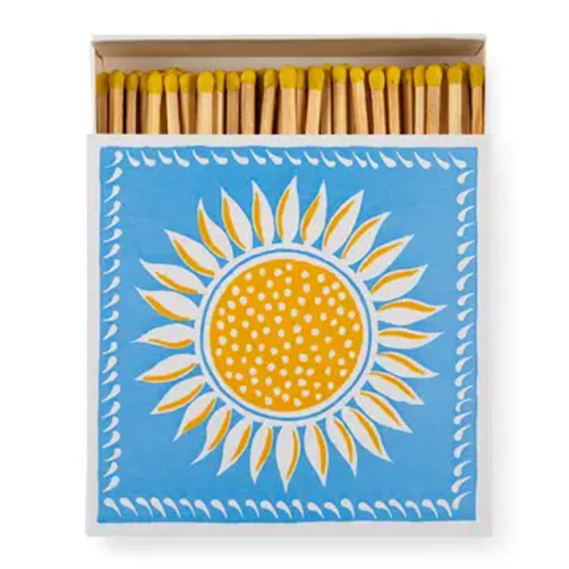 Blue Sunflower Square Matchbox