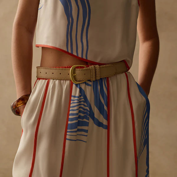 Viano Belt Almond Lizard