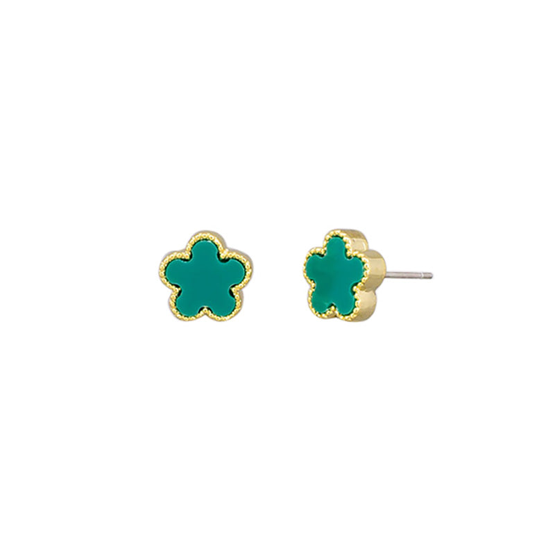 Felice Stud Earrings Green