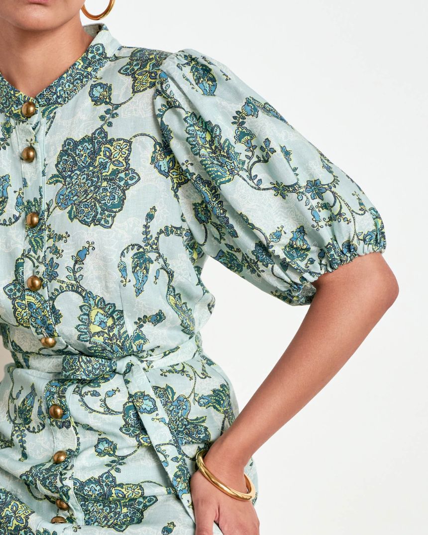 Cascade Dress Fern Paisley