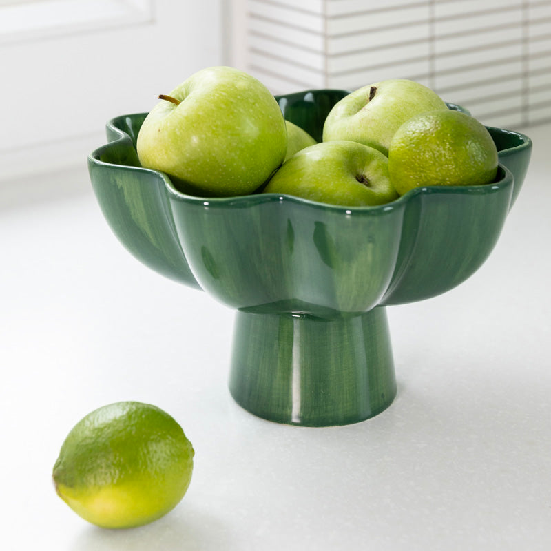 Pedestal Bowl Sun Green