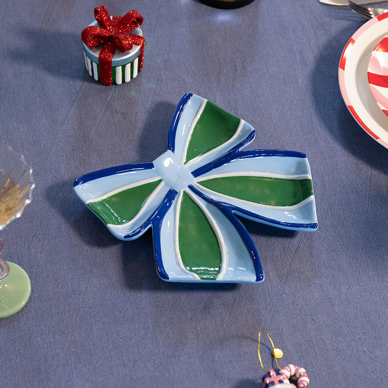 Ribbon Plate Blue
