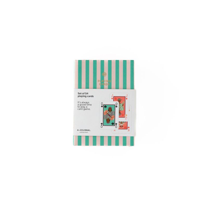 Playing Cards Green Stripe
