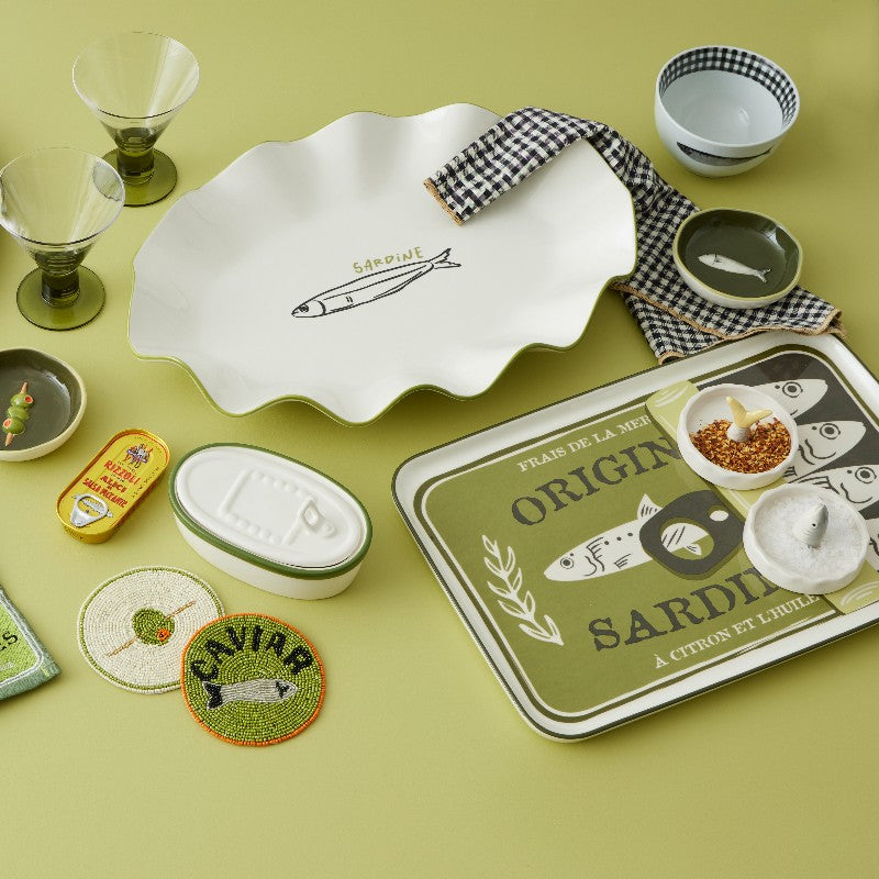 Porto Olive Ceramic Dish Green