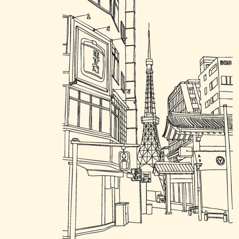 Tokyo Colouring Book Zoe De Las Cases