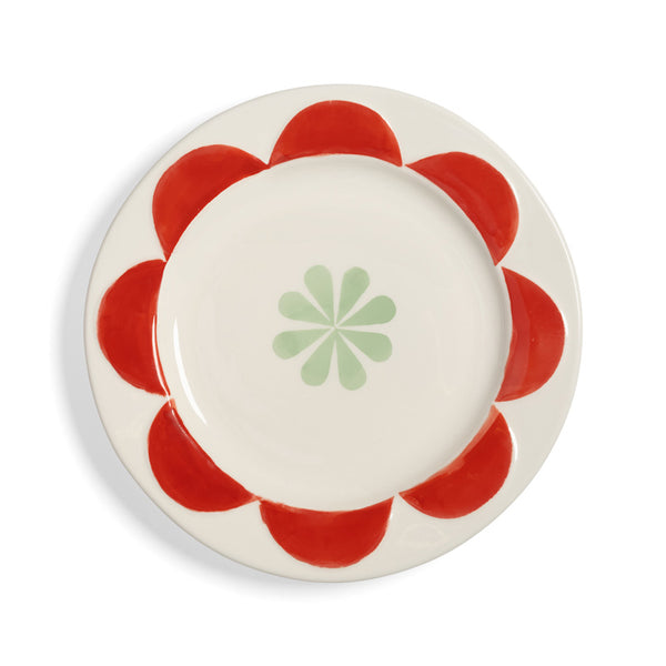 Folk Plate Red Rim
