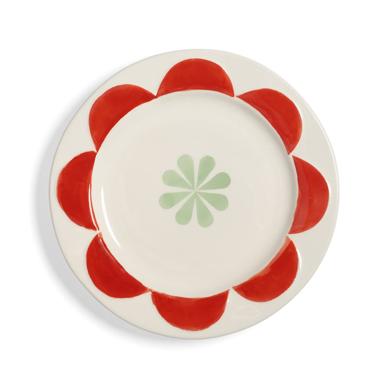 Folk Plate Red Rim