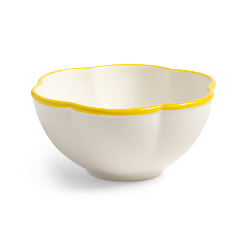 Folk Bowl Yellow Rim