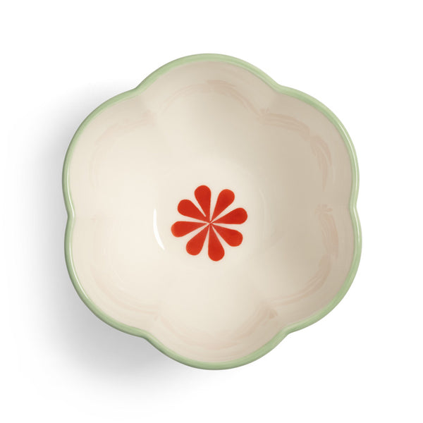 Folk Bowl Pale Green Rim