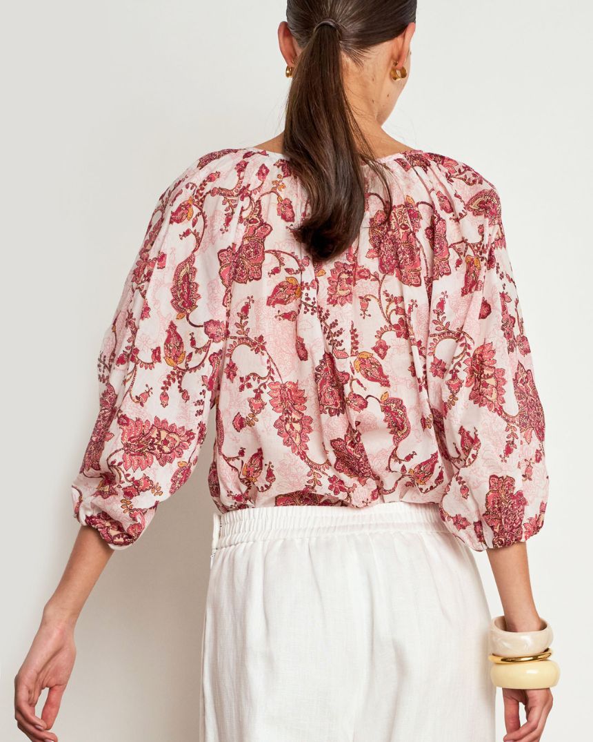 Vow Top Rose Paisley