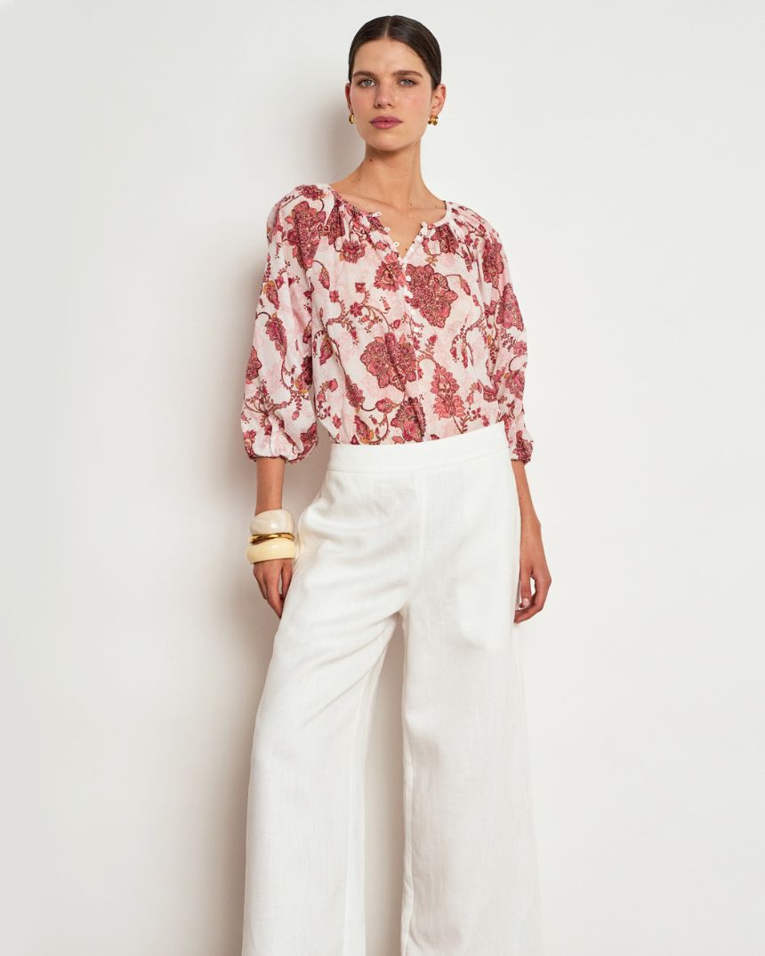Vow Top Rose Paisley