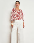Vow Top Rose Paisley