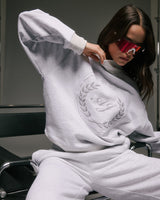 AJ Crest Turtleneck Sweatshirt Cloud