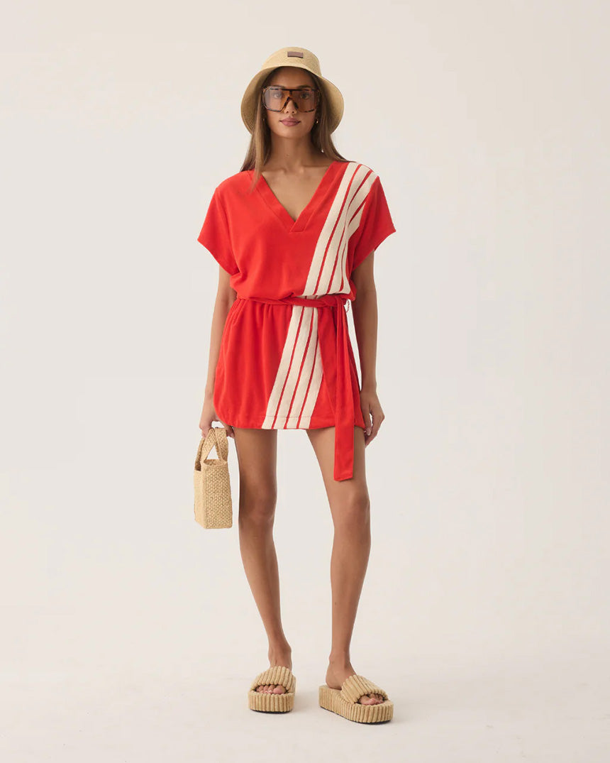 Tropiques Terry Dress Apple Red
