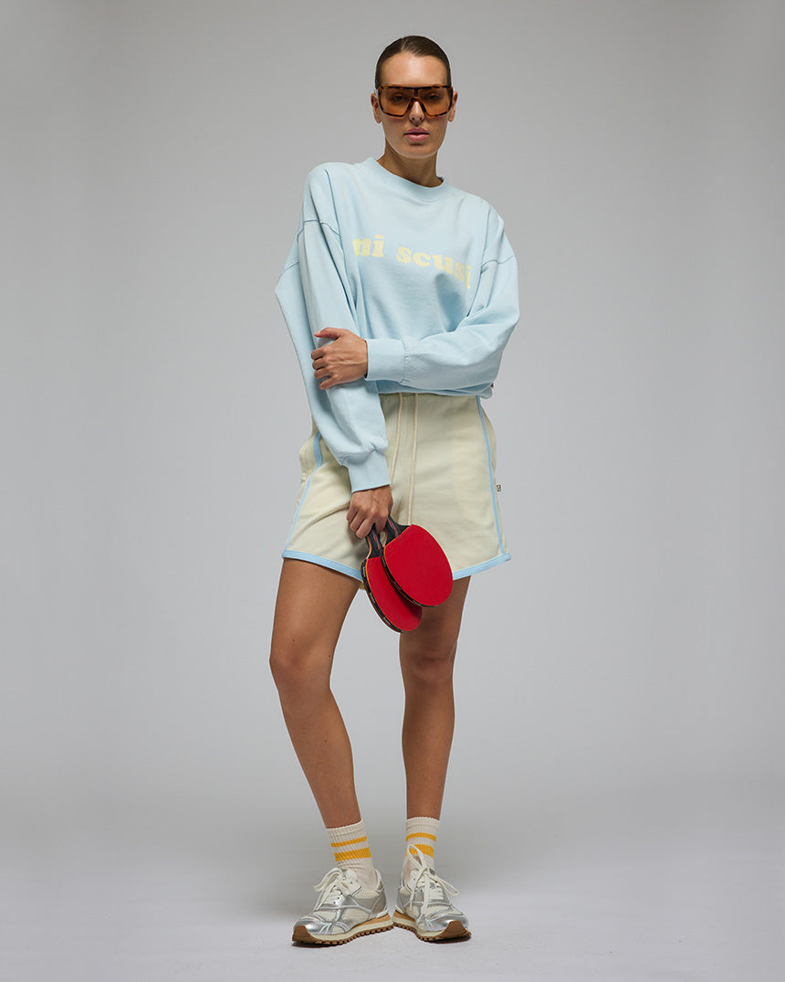 Mi Scusi Sweatshirt Washed Glacier