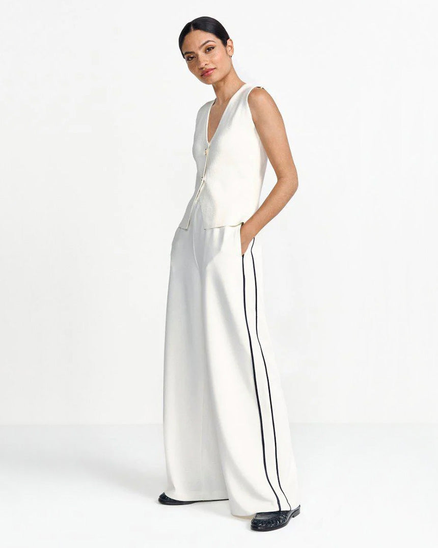 Jogger Style Trousers Pearl White