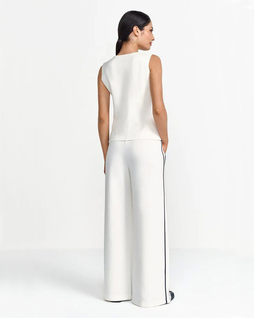 Jogger Style Trousers Pearl White