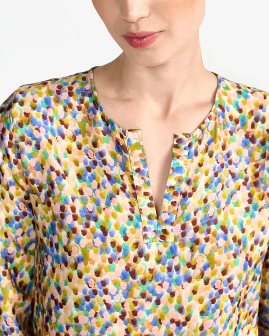 Ruby Glow Printed Blouse