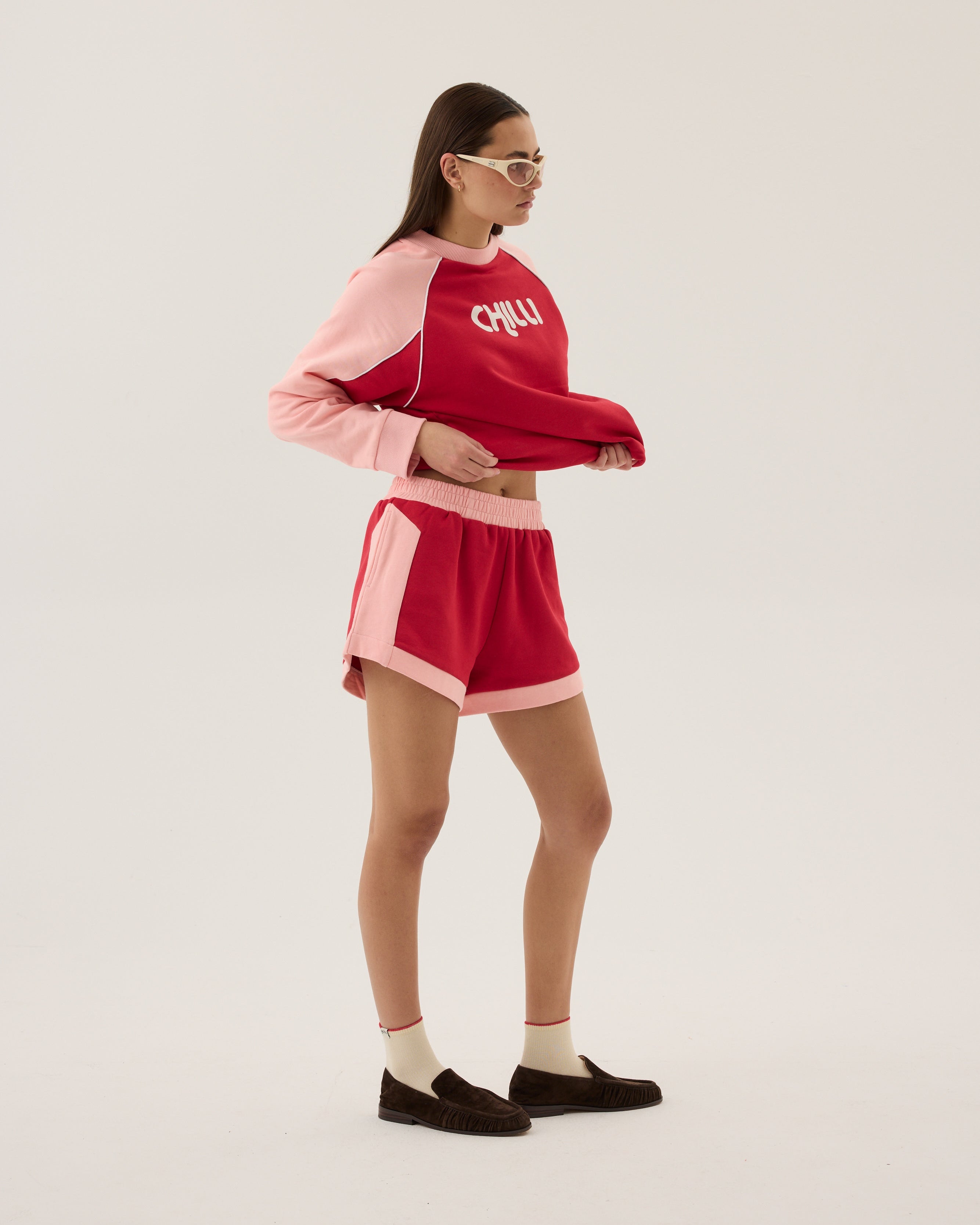 Retro Track Short Poppy Red