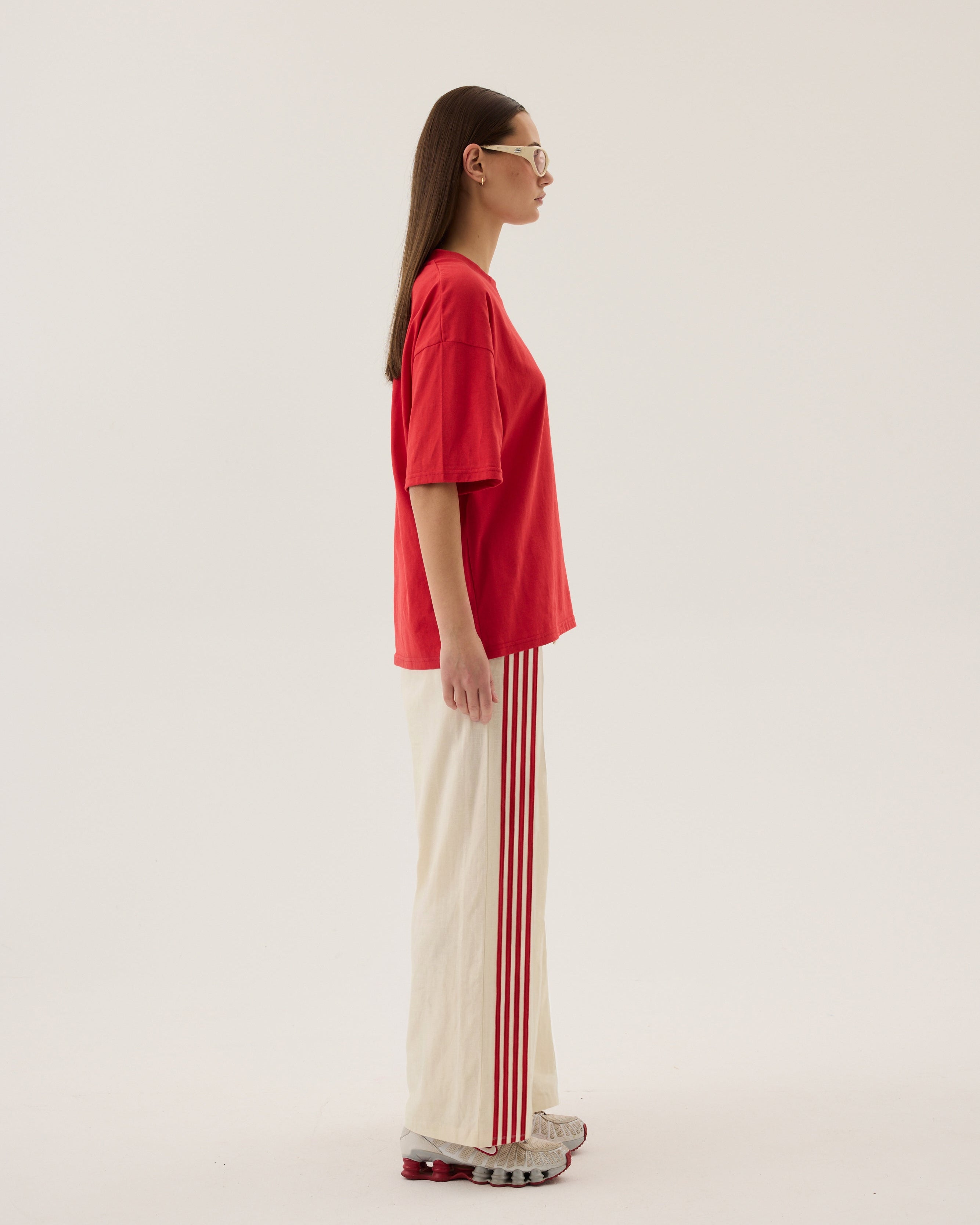 Chillin Oversized Tee Poppy Red