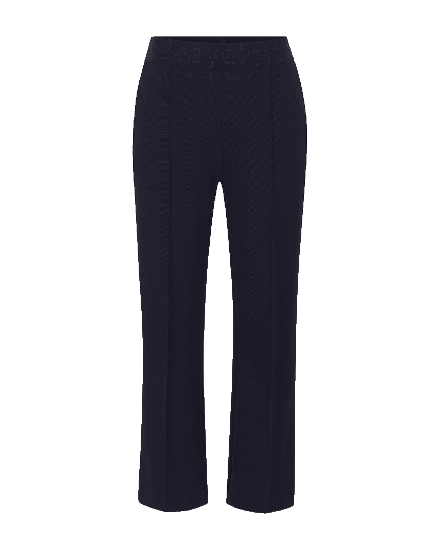 Wide Pants with Tape Midnight Blue