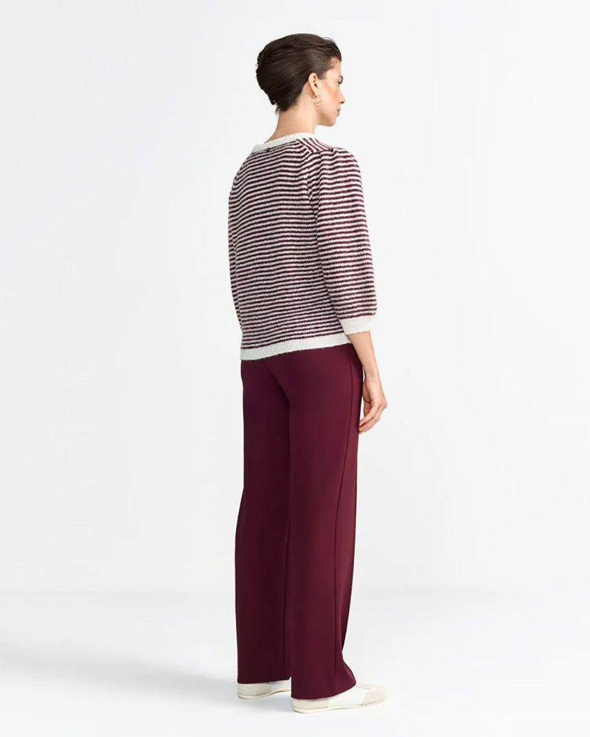 Wide Pants with Tape Ruby