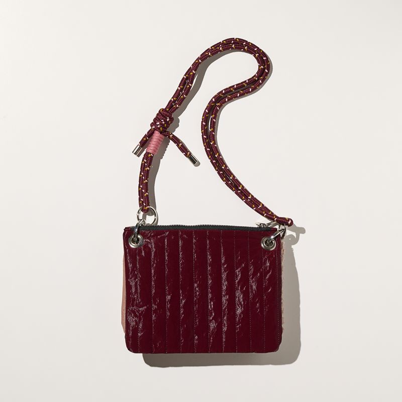 Square 3 Pouch Bag Pink Dot