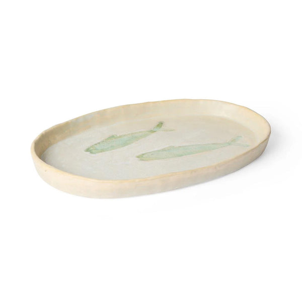 Sardine Seafoam Glazed Plate
