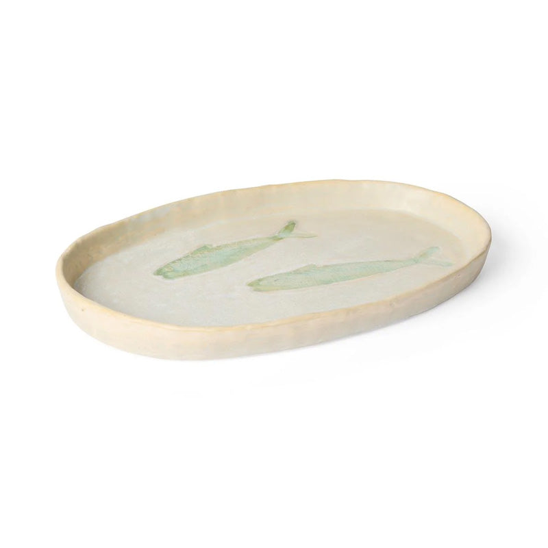 Sardine Seafoam Glazed Plate