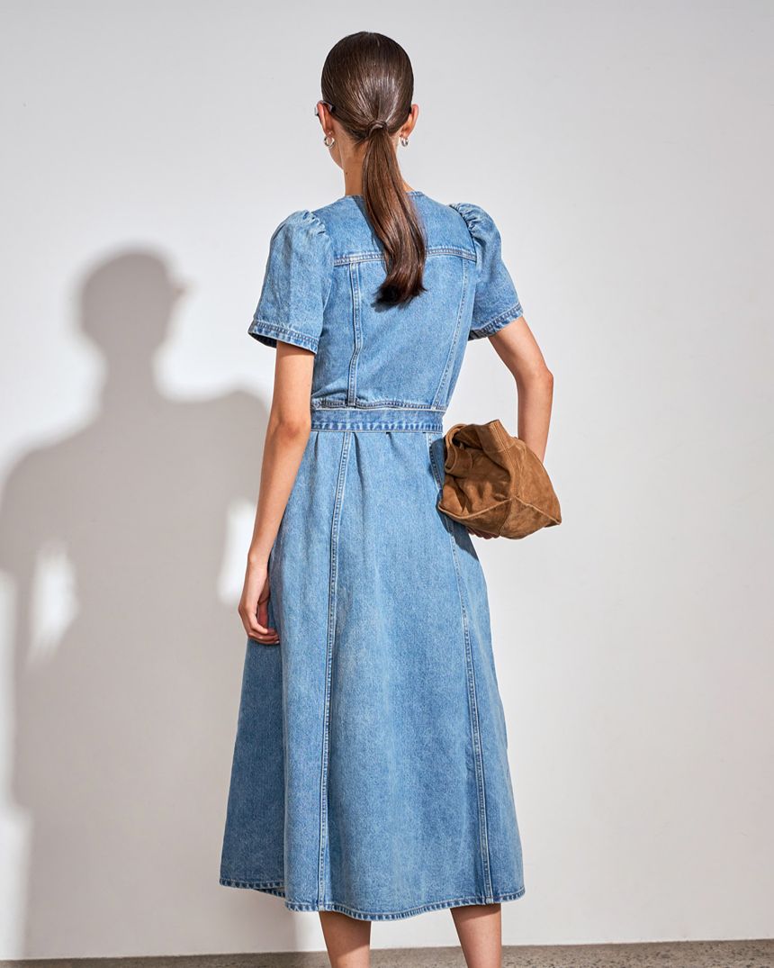 Allude Dress Mid Denim