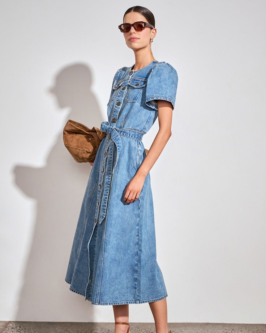 Allude Dress Mid Denim