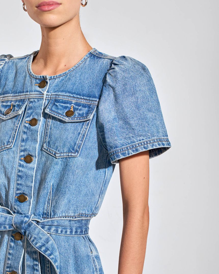 Allude Dress Mid Denim