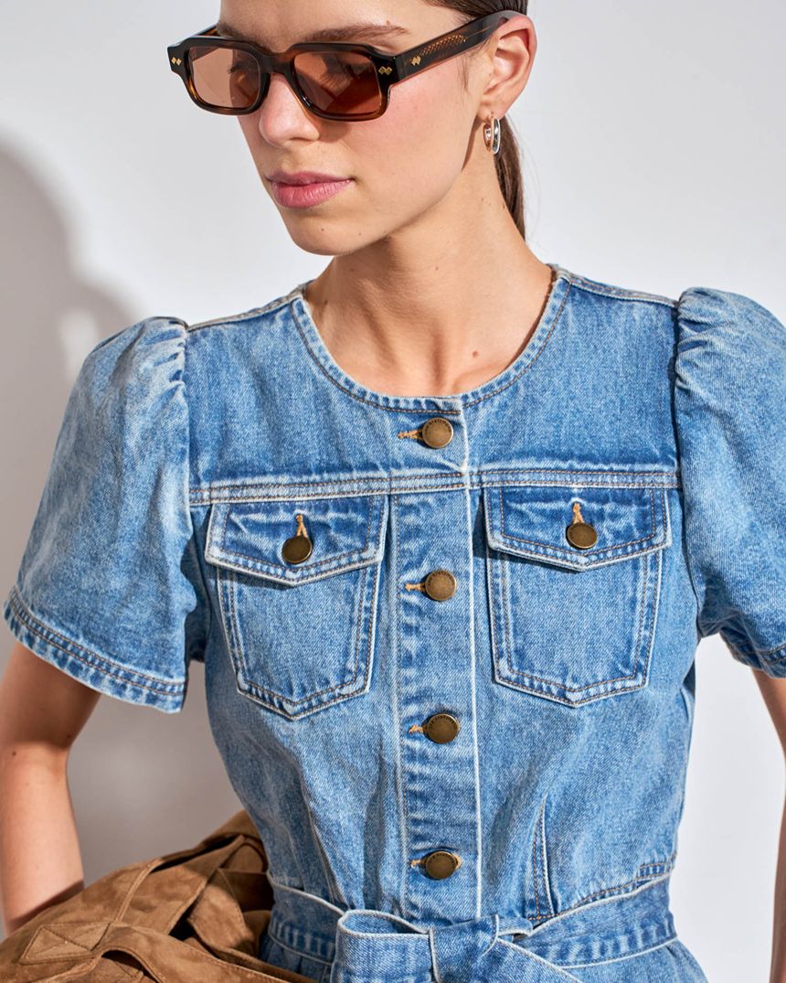 Allude Dress Mid Denim