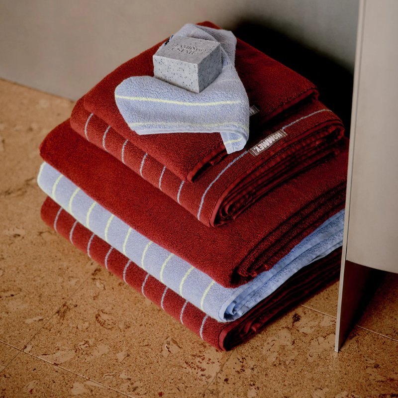 Bath Towel Plum Stripe