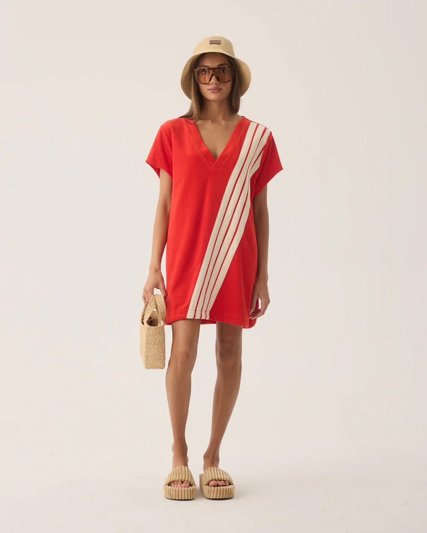 Tropiques Terry Dress Apple Red