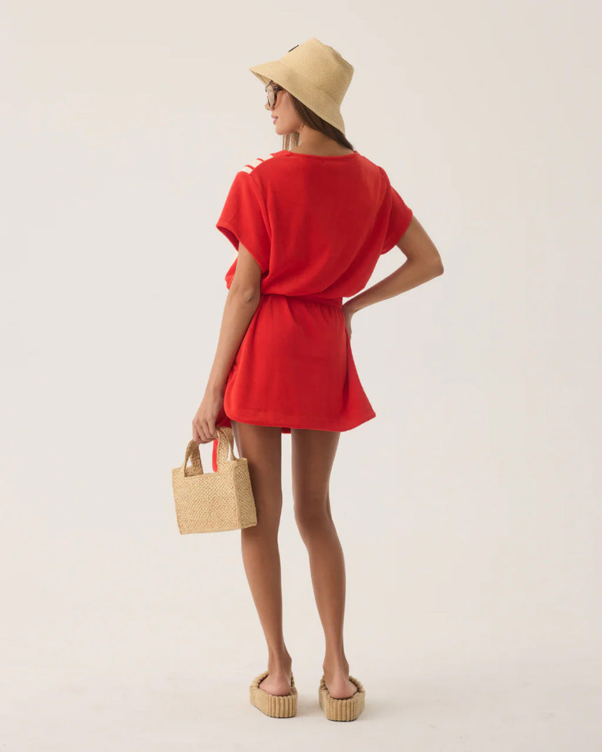 Tropiques Terry Dress Apple Red
