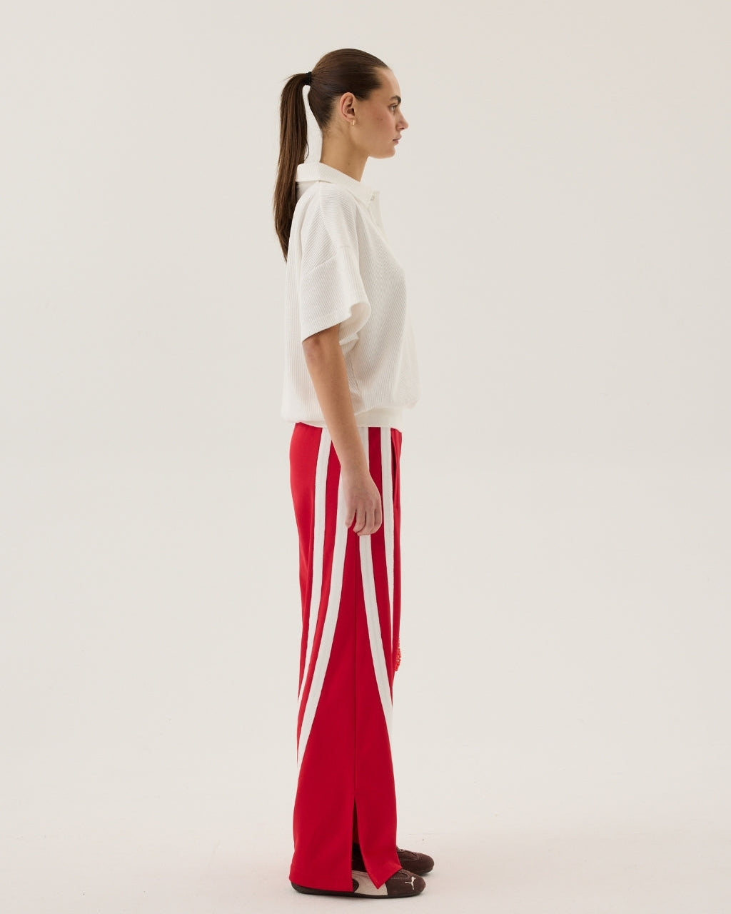 AJ Waffle Short Sleeve Sweatshirt Snow