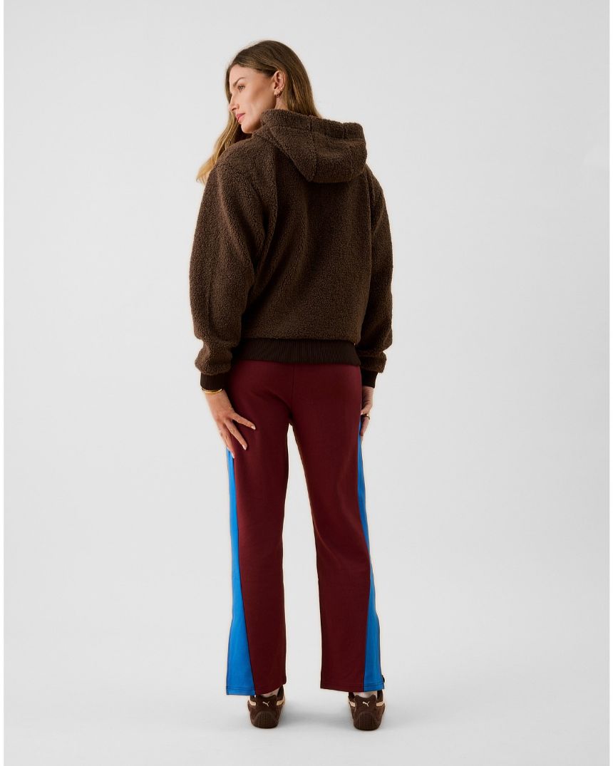 Sherpa Hooded Jacket Dark Chocolate
