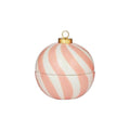 Merry Candle Ceramic Bauble Pink/White